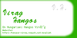 virag hangos business card